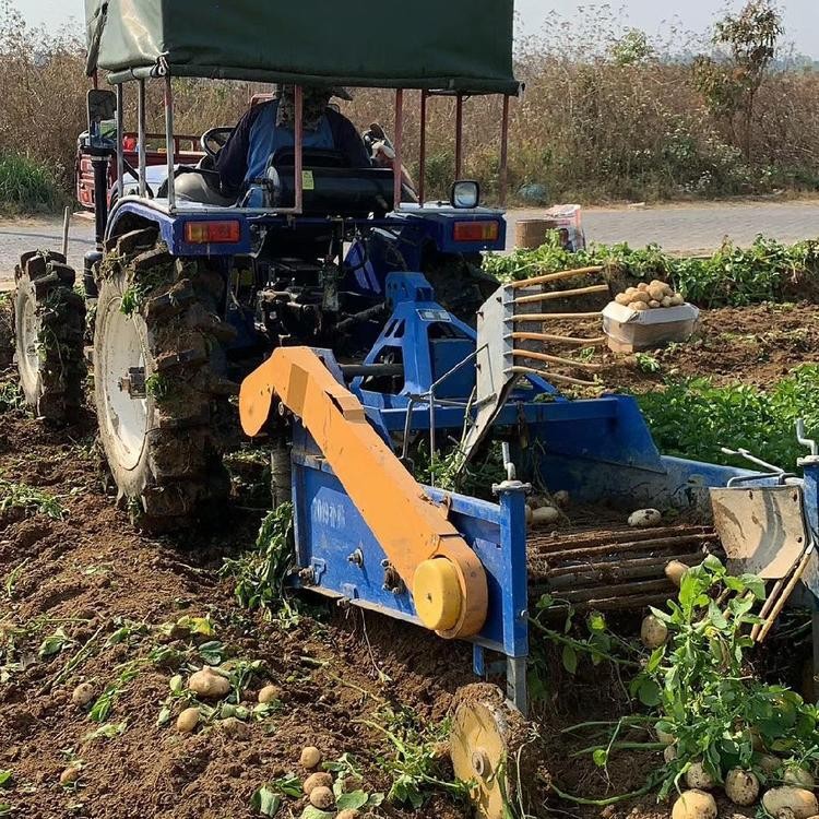 定制地下薯類挖獲機(jī) 地瓜收獲殺秧機(jī) 拖拉機(jī)帶土豆紅薯收獲機(jī)