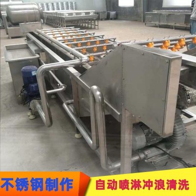 全自動蔬菜清洗機 不銹鋼黃瓜榨菜加工生產(chǎn)線設備 辣椒氣泡清洗機