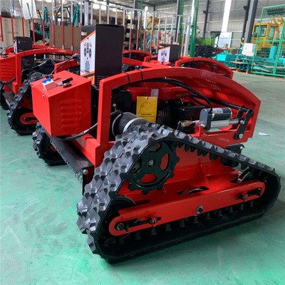 農(nóng)場生態(tài)園除草設(shè)備智能遙控割草機 履帶式輪式汽油打草機