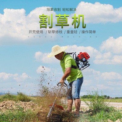 多功能家用小型背負(fù)式農(nóng)用打草機(jī)園林綠化開荒除草松土汽油割草機(jī)