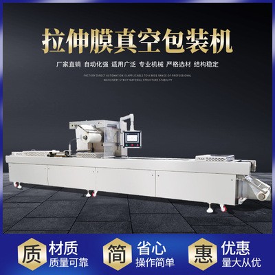 拉伸膜全自動(dòng)連續(xù)真空包裝機(jī) 海參魚(yú)豆腐雞爪鹵蛋充氮保鮮封口機(jī)