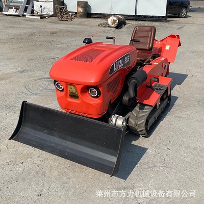 供應(yīng)25馬力履帶式旋耕機 果園開溝施肥回填機 前置加裝推土鏟