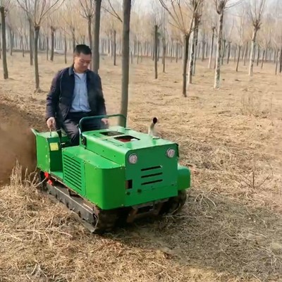 多功能乘坐式旋耕機 履帶開溝施肥機 大馬力果園管理機