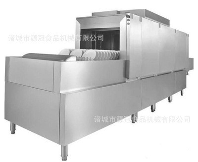 廠家供應(yīng)學校工廠酒店用碗碟清洗機 長龍式餐盤清洗機