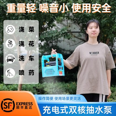 農狀元廠家批發(fā)充電式抽水泵小型噴霧器高壓澆菜神器澆水機農用