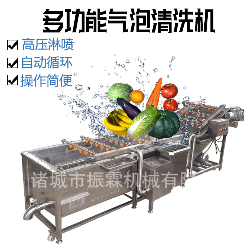 蔬菜清洗機 全自動連續(xù)式清洗設(shè)備 高壓果蔬清洗機去雜氣泡清洗機