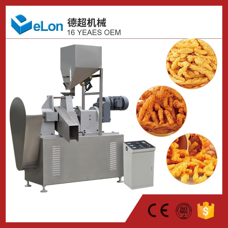油炸型粟米條生產(chǎn)線 奇多食品加工設(shè)備 單螺桿膨化機 油炸設(shè)備