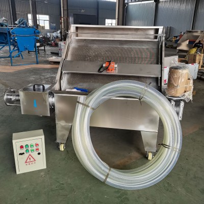 不銹鋼斜篩式畜類糞便干濕分離機(jī) 殘?jiān)撍畽C(jī)畜禽糞便脫水機(jī)