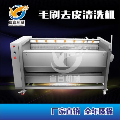 廠家銷(xiāo)售紅薯土豆清洗去皮機(jī) 蓮藕胡蘿卜大姜毛刷棍清洗機(jī)