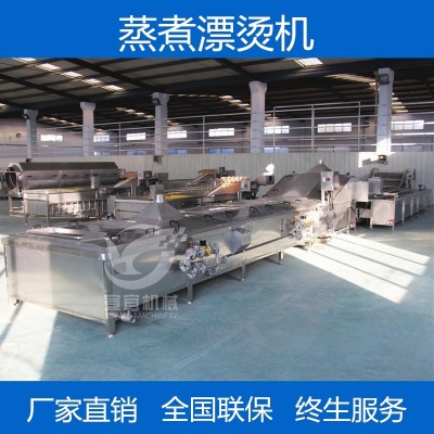 專(zhuān)業(yè)生產(chǎn)大型米粉米線蒸煮漂燙機(jī) 全自動(dòng)粉絲粉條蒸煮漂燙流水線