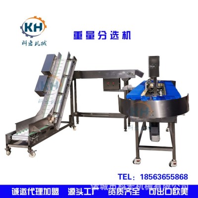 鮑魚重量分選機(jī) 多級(jí)自動(dòng)上料分級(jí)機(jī) 水產(chǎn)料盒式重量分選機(jī)