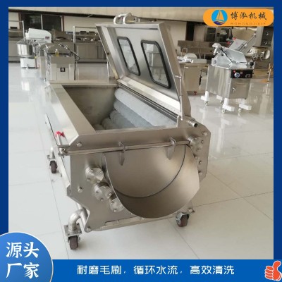 不銹鋼毛輥清洗機(jī)定制 土豆去皮機(jī)胡蘿卜清洗機(jī)設(shè)備 去泥脫皮機(jī)器