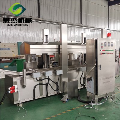 帶魚(yú)油炸機(jī) 魚(yú)罐頭油炸生產(chǎn)設(shè)備 魚(yú)類油炸流水線 思杰廠家制作