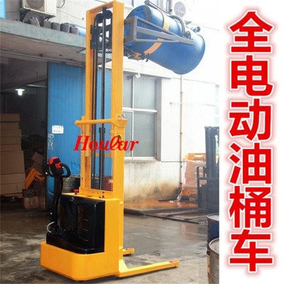 專業(yè)YL520電動油桶倒料翻轉(zhuǎn)車全自動油桶搬運傾倒油罐堆高倒料車