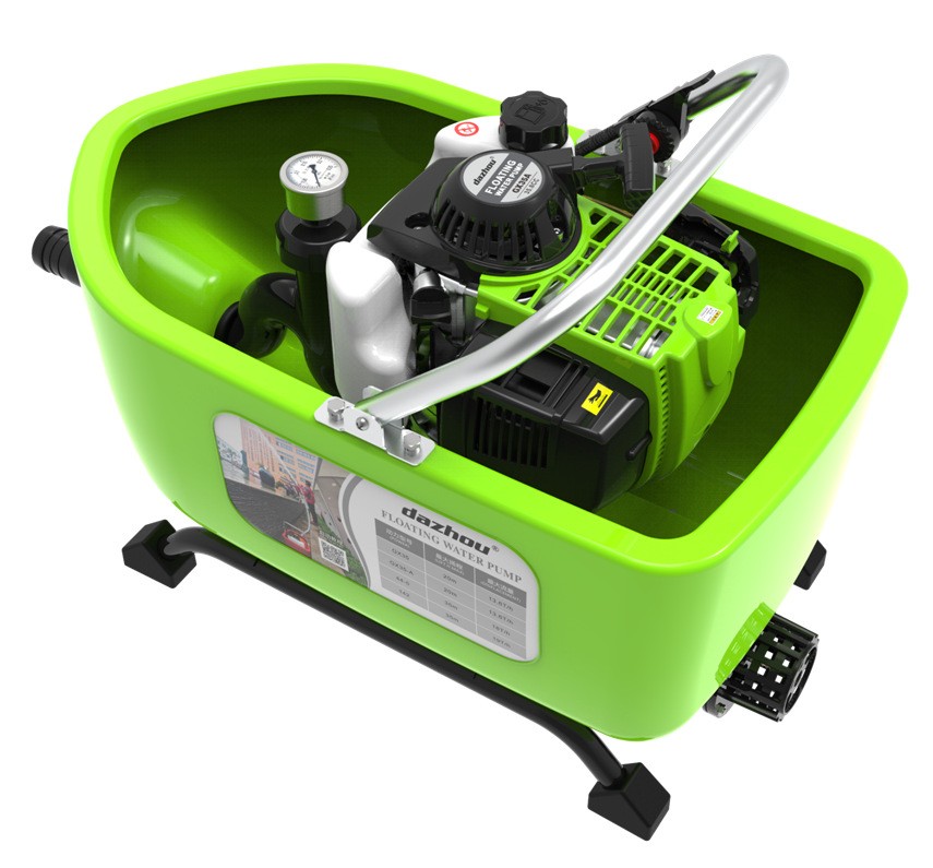 漂浮水泵船式水泵噴灌機(jī) 果園菜地農(nóng)用自吸式四沖汽油抽水機(jī) 汽油