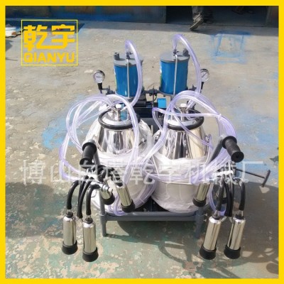 活塞式雙桶擠奶機(jī) 畜牧業(yè)移動(dòng)式小型奶牛擠奶機(jī) 牛羊用小型擠奶機(jī)