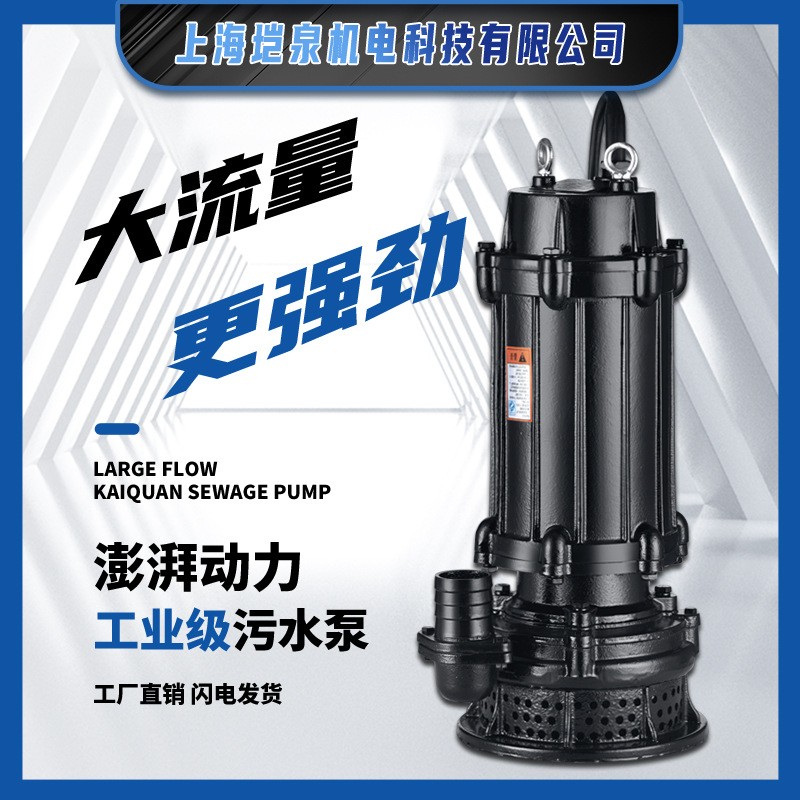 WQX污水泵高揚(yáng)程工程大流量污泥化糞池抽糞污水泵