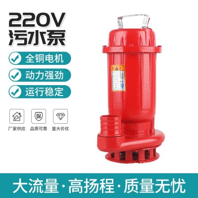 家用小型抽水泵批發(fā) 化糞池抽糞排污泵泥漿 高揚程潛污水泵220V