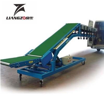 爬坡機(jī)動力輸送機(jī)集裝箱可上車升降爬坡輸送帶自動裝車卸貨神器