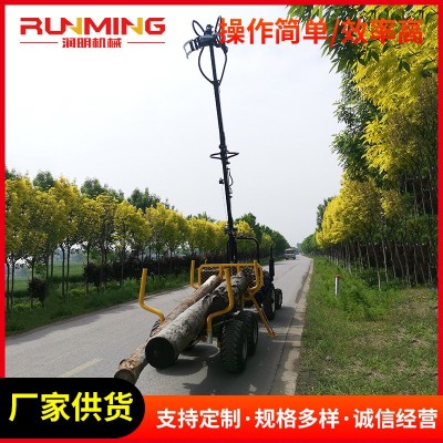 農(nóng)用3T拖車配抓木機(jī) 機(jī)械臂旋轉(zhuǎn)抓木機(jī)配自卸拖車木材批發(fā)