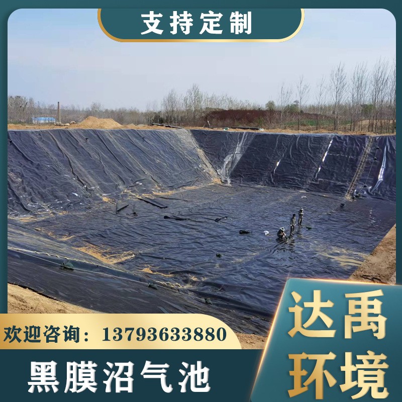 黑膜軟體沼氣池 設(shè)計(jì)安裝厭氧池防滲膜 農(nóng)村養(yǎng)殖場(chǎng)沼氣袋