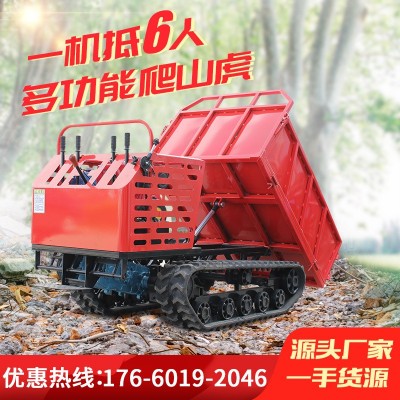 履帶運(yùn)輸車小型全地形爬山涉水爬山虎爬坡王柴油山地履帶自卸車