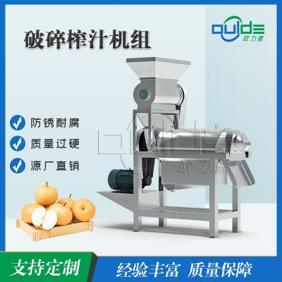 廠家直銷不銹鋼304工業(yè)螺旋擠壓水果破碎加榨汁秋月梨破碎榨汁機