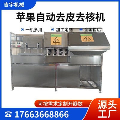 蘋果去皮去核機 蘋果去皮捅核分瓣機 蘋果片加工成套生產(chǎn)線