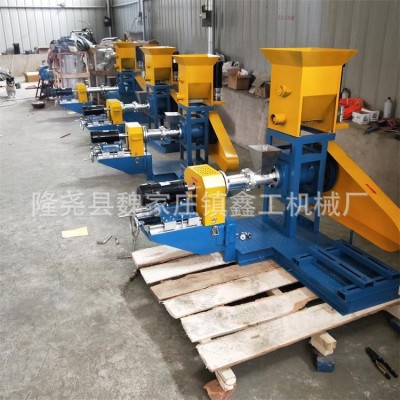 廠家直銷(xiāo)狗糧機(jī) 寵物飼料膨化機(jī) 水產(chǎn)魚(yú)泥鰍青蛙飼料顆粒膨化機(jī)