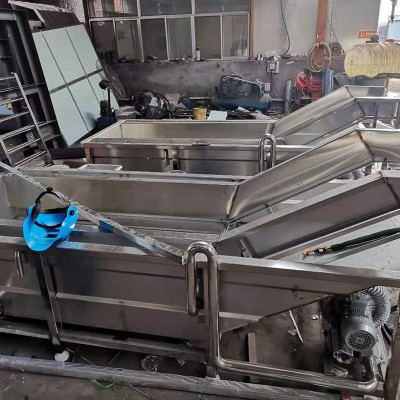 SUS304芥菜氣泡清洗機(jī)洗蔬菜機(jī) 速凍蔬菜清洗設(shè)備 果蔬清洗線