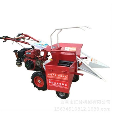 手扶玉米收獲割臺 電啟動山地掰棒子機(jī) 苞谷扒皮單行收割機(jī)