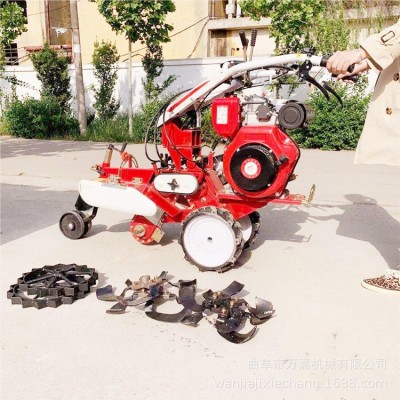 手扶式田園管理機 農(nóng)田大棚松土旋耕機 山地丘陵柴油開溝機圖片