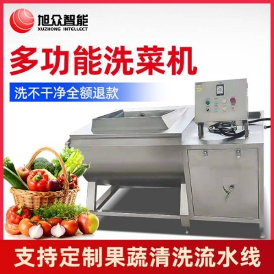 旭眾商用小型果蔬洗菜機(jī)土豆韭菜海鮮藥材雞肉羊肉香菇氣泡清洗機(jī)