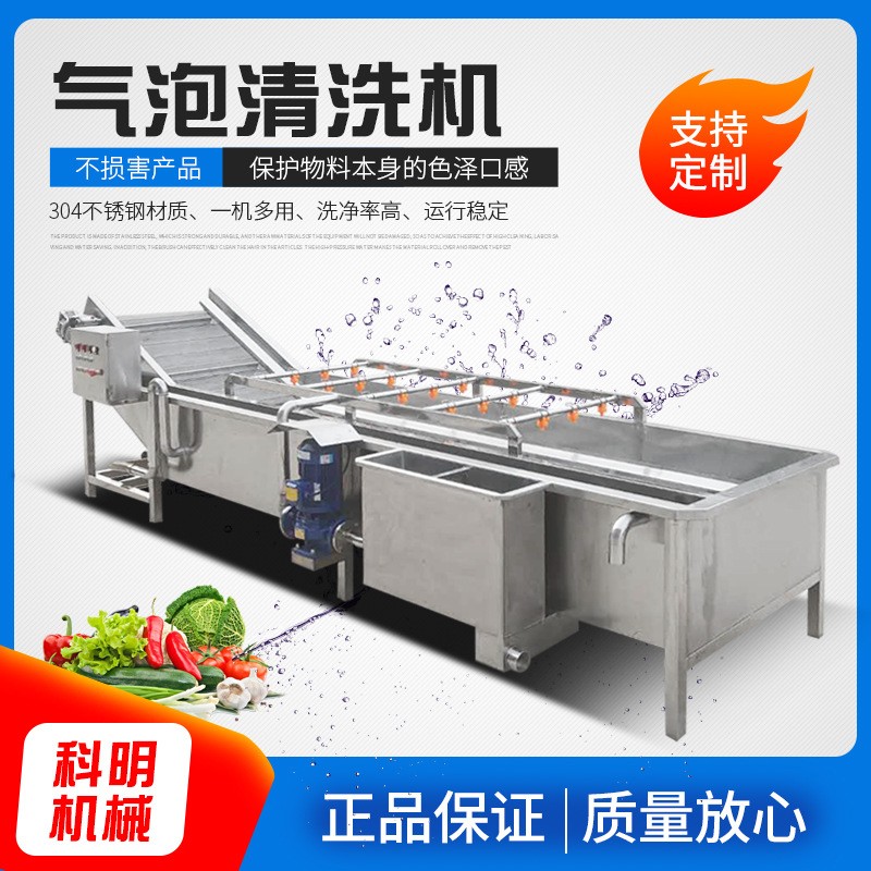 氣泡沖浪鮮筍清洗機(jī)自動(dòng)水循環(huán)龍蝦尾氣泡清洗設(shè)備 葡萄干清洗線