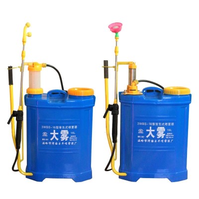 廠家批發(fā)手動噴霧器16L背負式打農藥可兩用農用雙管氣壓式噴霧器