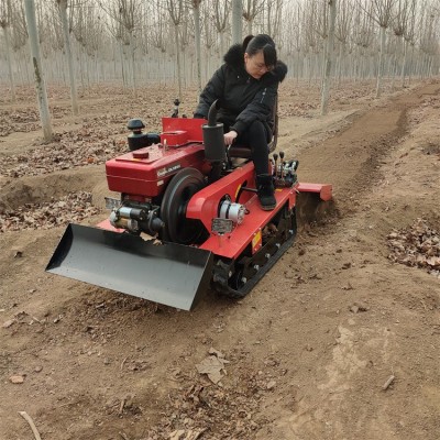 小型微耕機 大棚履帶式多功能開溝起壟旋耕機 山地農(nóng)用打田耕地機