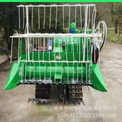 柴油版小型履帶式谷物聯(lián)合收割機 自走式水稻小麥?zhǔn)崭蠲摿Ｒ惑w機