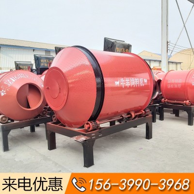 廠家熱銷 臥式牛羊養(yǎng)殖拌料機(jī)干濕牧草飼料混合機(jī)滾筒式攪拌機(jī)