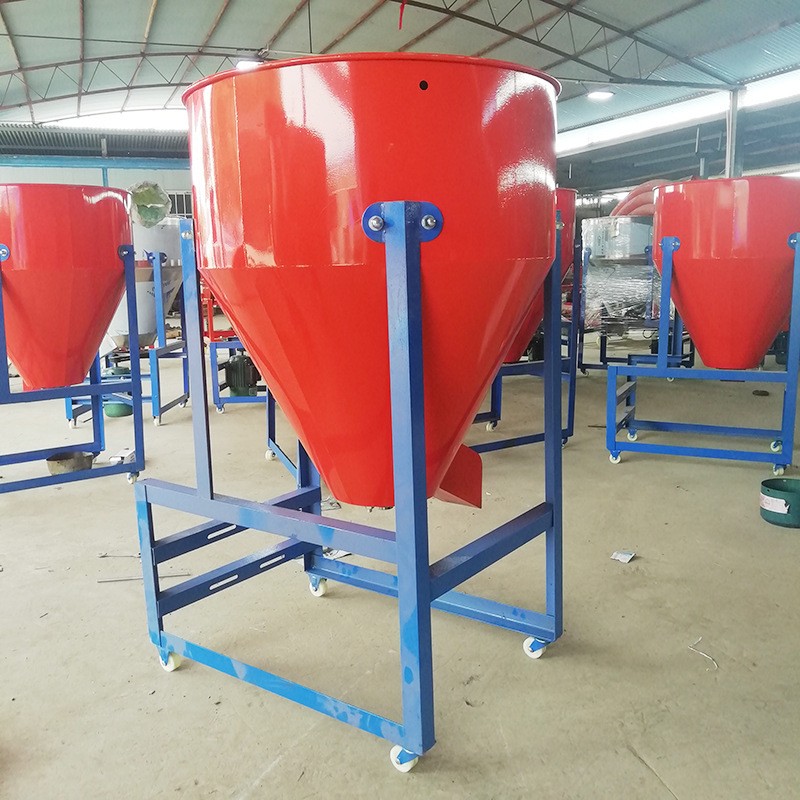 廠家供應立式不銹鋼飼料攪拌機家用種子包衣機220V養(yǎng)殖飼料混合機