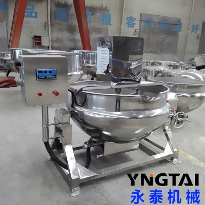 加工燃氣加熱可傾式煮鍋 湯料熬煮夾層鍋 立式蒸汽夾層鍋 可定制