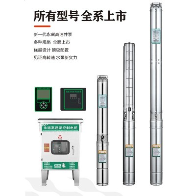 輝騰永磁高速泵變頻深井泵高揚(yáng)程水泵小體積大流量深井潛水泵抽水