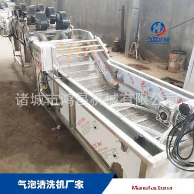 散裝豆干熟食清洗風(fēng)干流水線設(shè)備 果蔬氣泡清洗機 油菜氣泡清洗機
