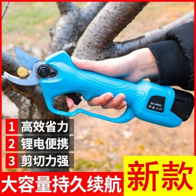 舒暢電動(dòng)修枝剪園林鋰電池剪刀修剪樹(shù)枝粗枝剪電動(dòng)果樹(shù)剪刀果園剪