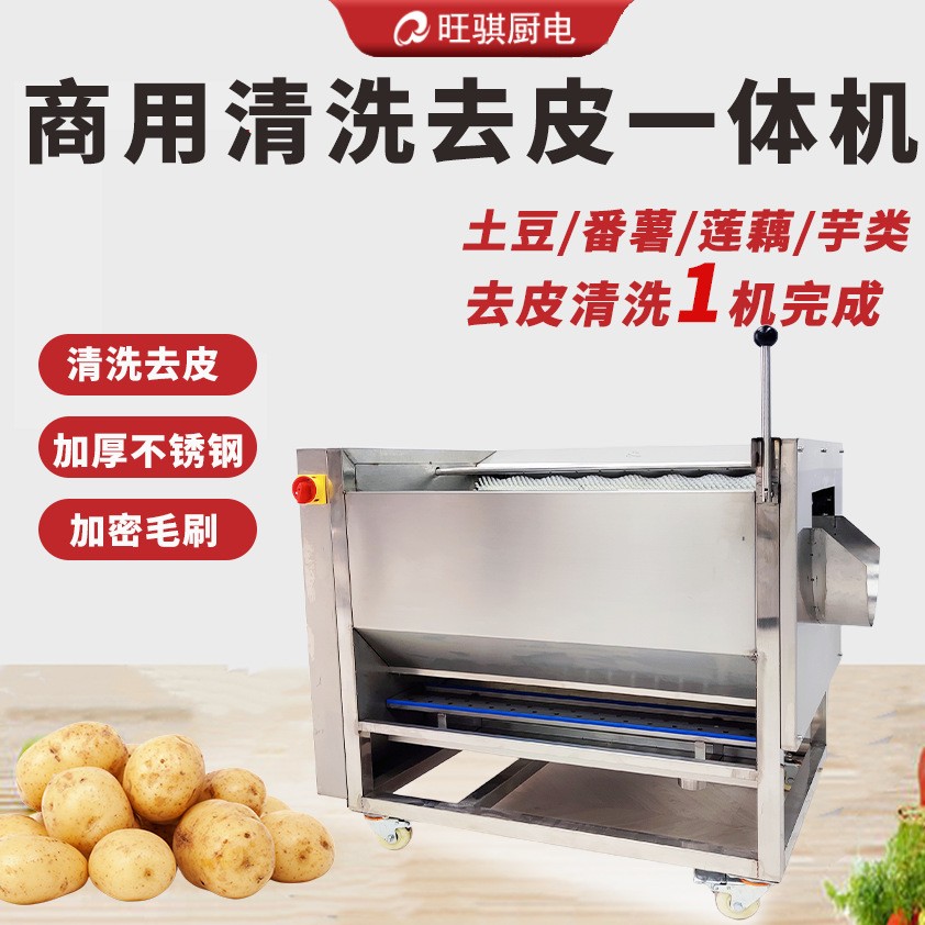 獵鷹毛刷脫皮清洗機(jī)土豆全自動(dòng)姜芋頭蓮藕蘿卜生蠔豬蹄毛棍去皮機(jī)