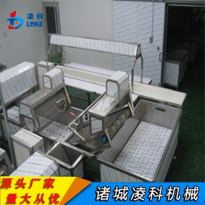 大型果蔬氣泡清洗機(jī)商用酸菜全套加工設(shè)備全自動清洗加工流水線