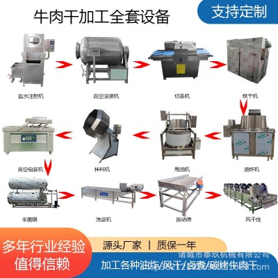 牛肉干加工設(shè)備風(fēng)干手撕牛肉干機(jī)器油炸牛肉干生產(chǎn)線牦牛干巴設(shè)備