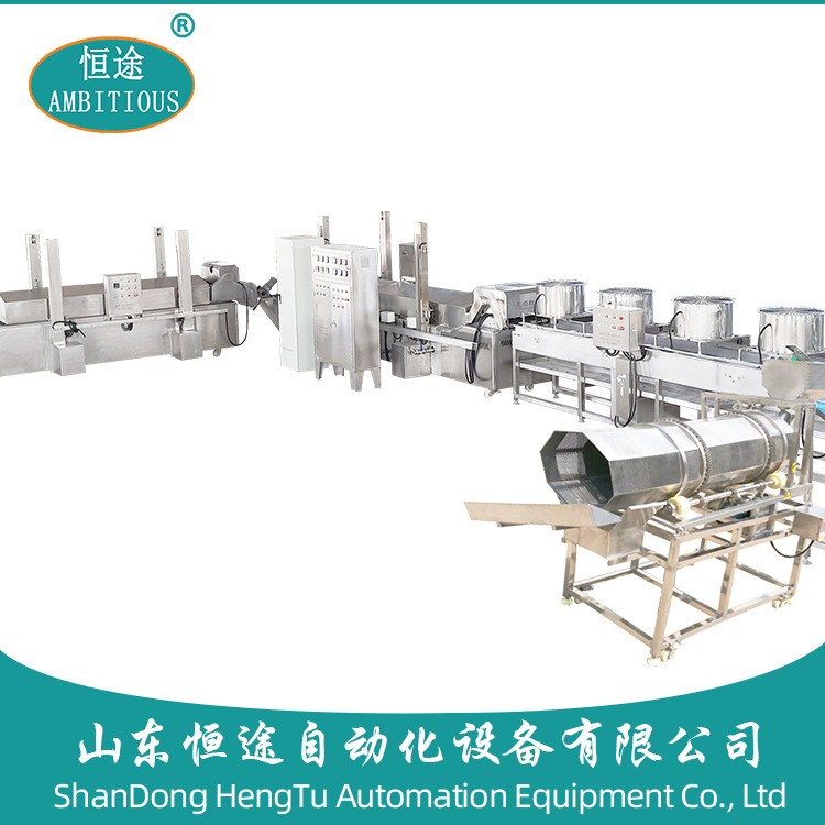 全自動(dòng)成套薯片油炸生產(chǎn)線 休閑食品連續(xù)式大型薯?xiàng)l油炸加工設(shè)備