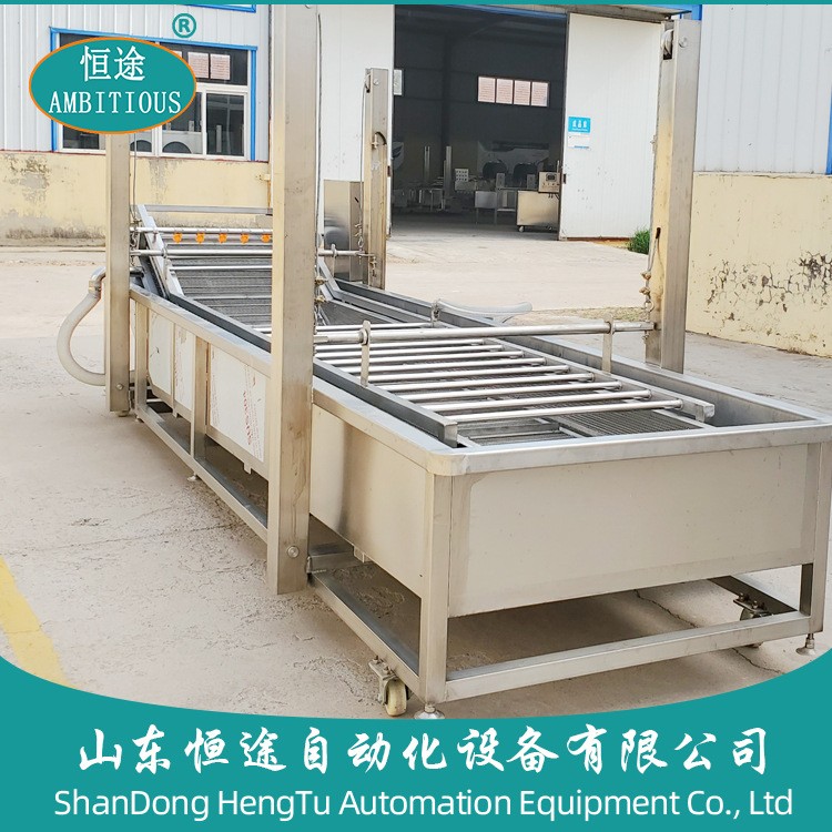 全自動(dòng)凈菜氣泡清洗機(jī) 蘋果梨橙子棗加工流水線 果蔬食品創(chuàng)業(yè)設(shè)備