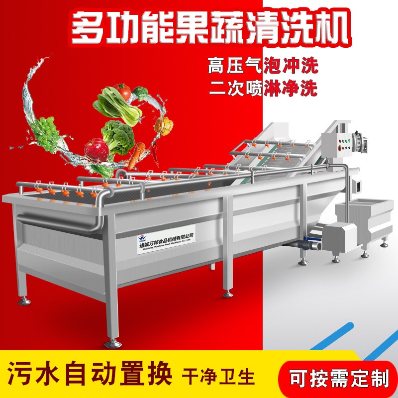 廠家供應(yīng)燈泡茄清洗機(jī) 凈菜加工小青瓜清洗機(jī) 蔬菜加工流水線