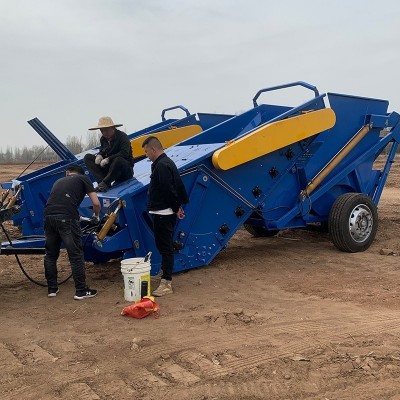 大型農田荒地撿石機 開荒山地拆遷房撿石頭機 土壤改良碎石清理機